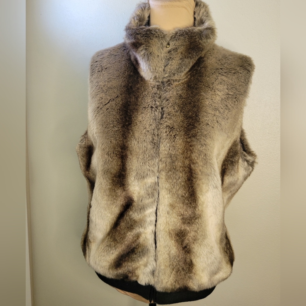 Coldwater Creek faux fur vest